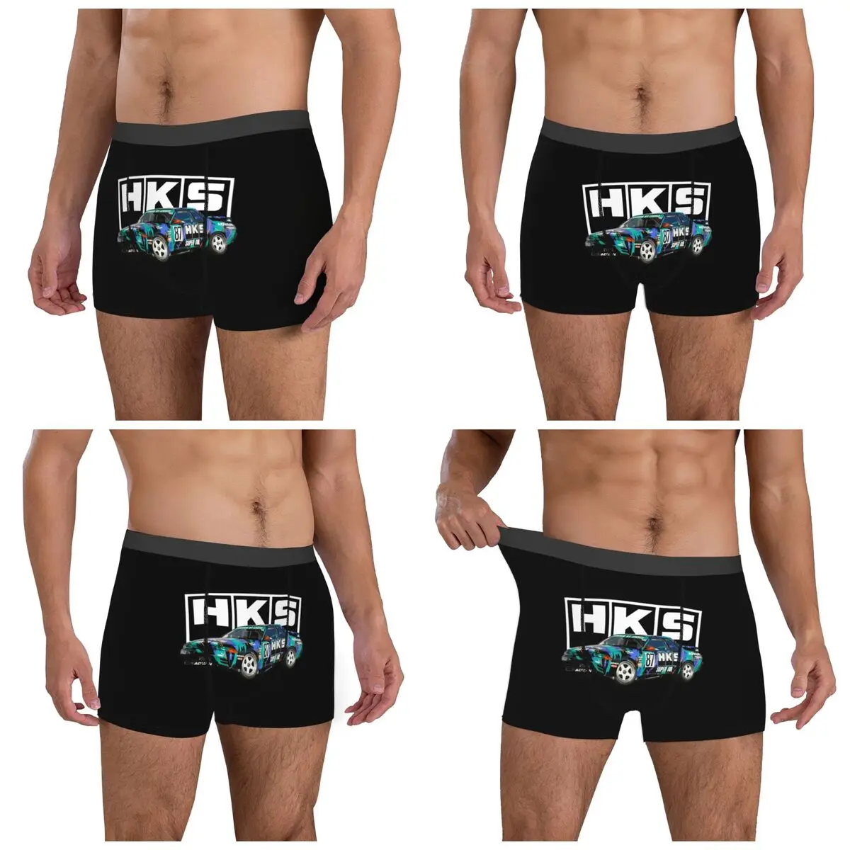 Boxer Underpants Shorts HKS R32 GT-R Panties Male Soft Underwear for Homme Man Boyfriend Gifts