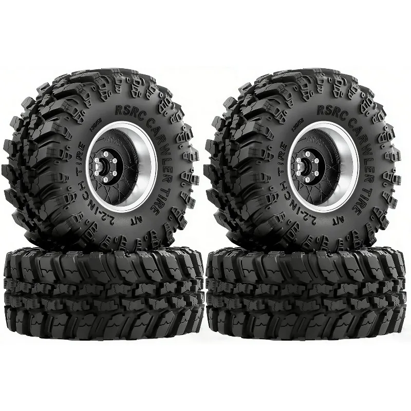 

Шины для радиоуправляемых краулеров 2.2 и металлические диски с бедлоком, 4 шт., для радиоуправляемых краулеров масштаба 1/10, 1/8, таких как SCX10 I II III Pro, TRX4, TRX6, Gen7/8, D90