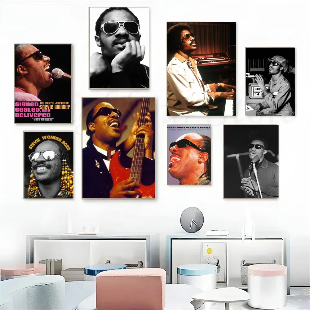 

Celebrity Stevie Wonder Singer Star Band Cover Album Music Poster Prints Wall Art Picture Canvas Painting Living Room Home Decor