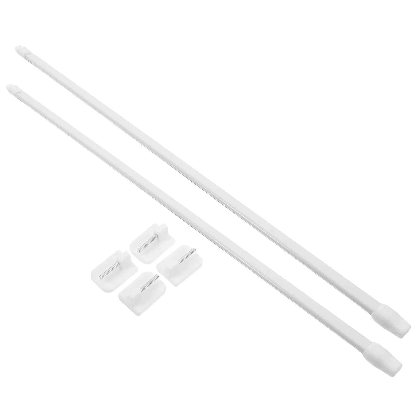 

Retractable Telescopic Shower Curtain Rod Plastic Extendable Tension Pole Adjustable Length No Drill Installation Strong Support