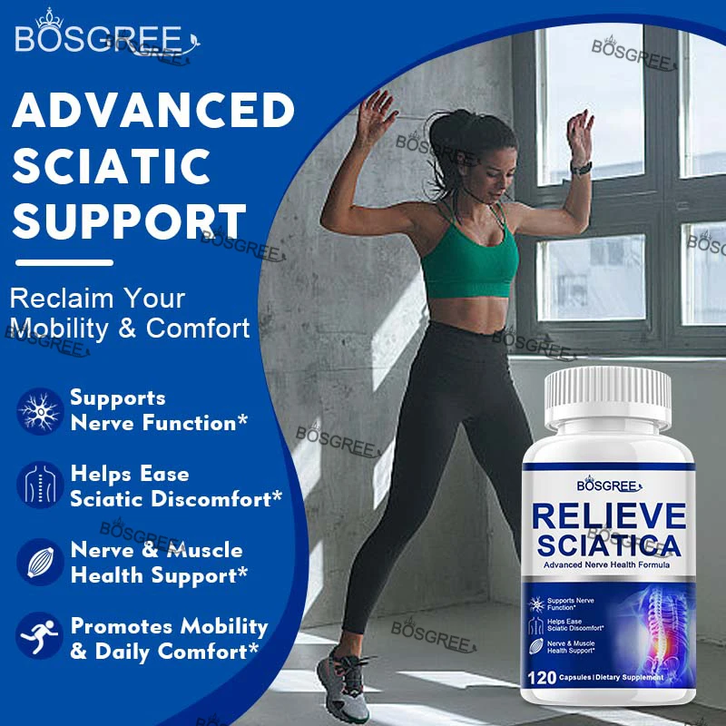 Relieve Sciatica - Hand,Finger,Waist,Leg,Foot,Nutritional Support Capsules for Sciatica - Vitamin B Complex-Improve Flexibility