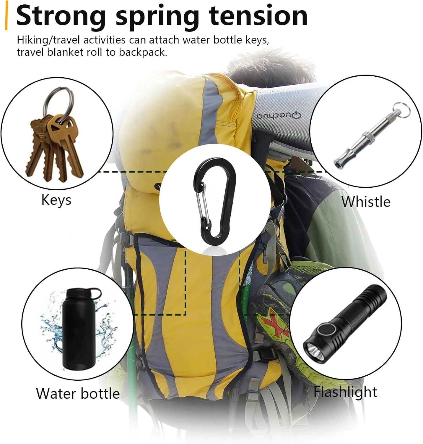 CC1 متعدد الاستخدام D حلقة تسلق كليب 6/12 حزمة صغيرة سلسلة المفاتيح الصغيرة 2 بوصة الألومنيوم متعدد الألوان تسلق الملحقات دروبشيبينغ #3