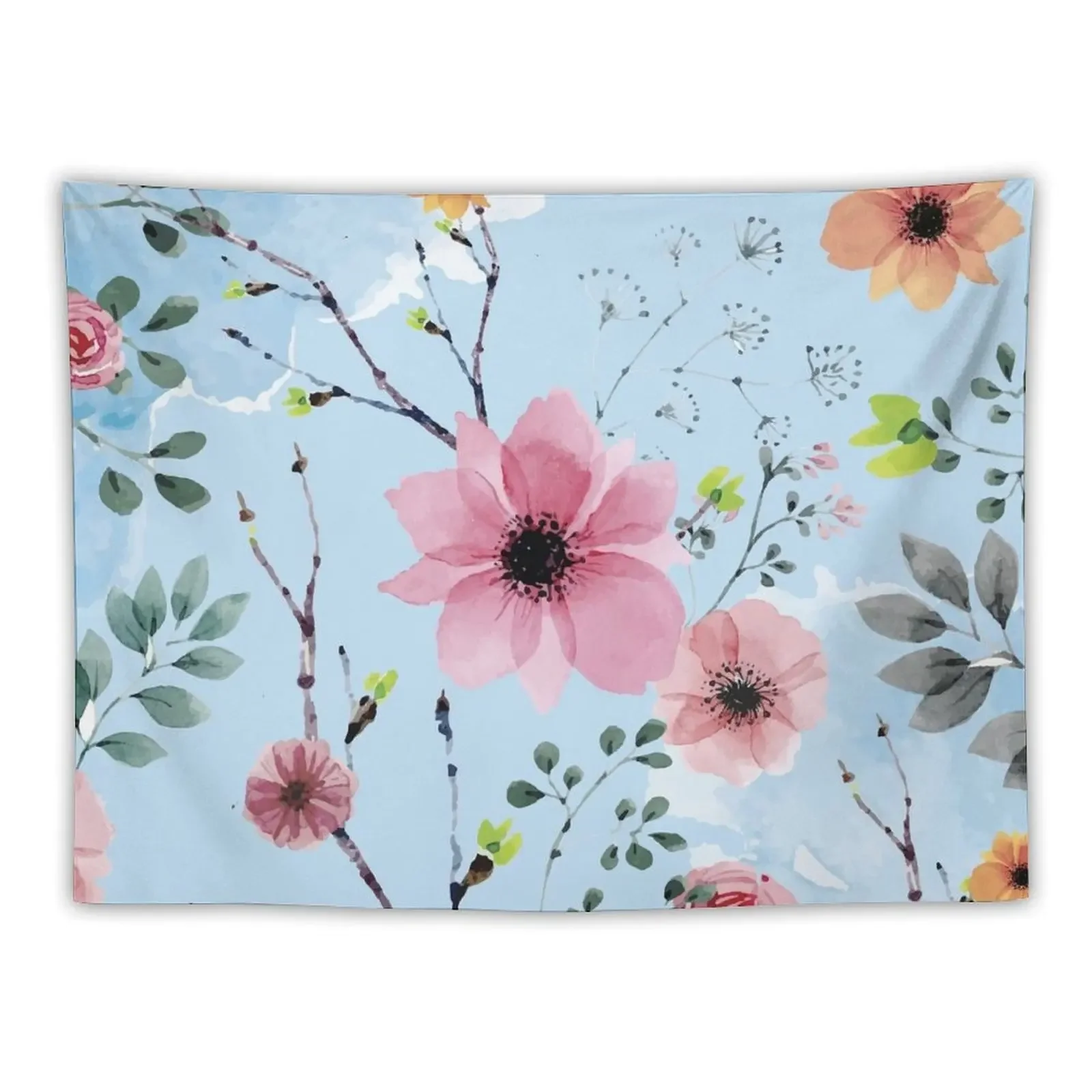 

Watercolor Flowers X (different flowers) Tapestry Kawaii Room Decor Bedroom Organization And Decoration Funny Tapestry