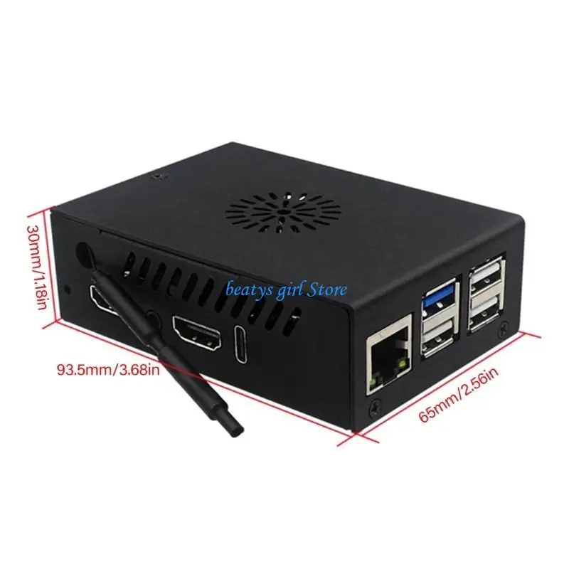 Case alumínio robusta C7AB para 5Pro, garantindo performances estáveis ​​com ventilador