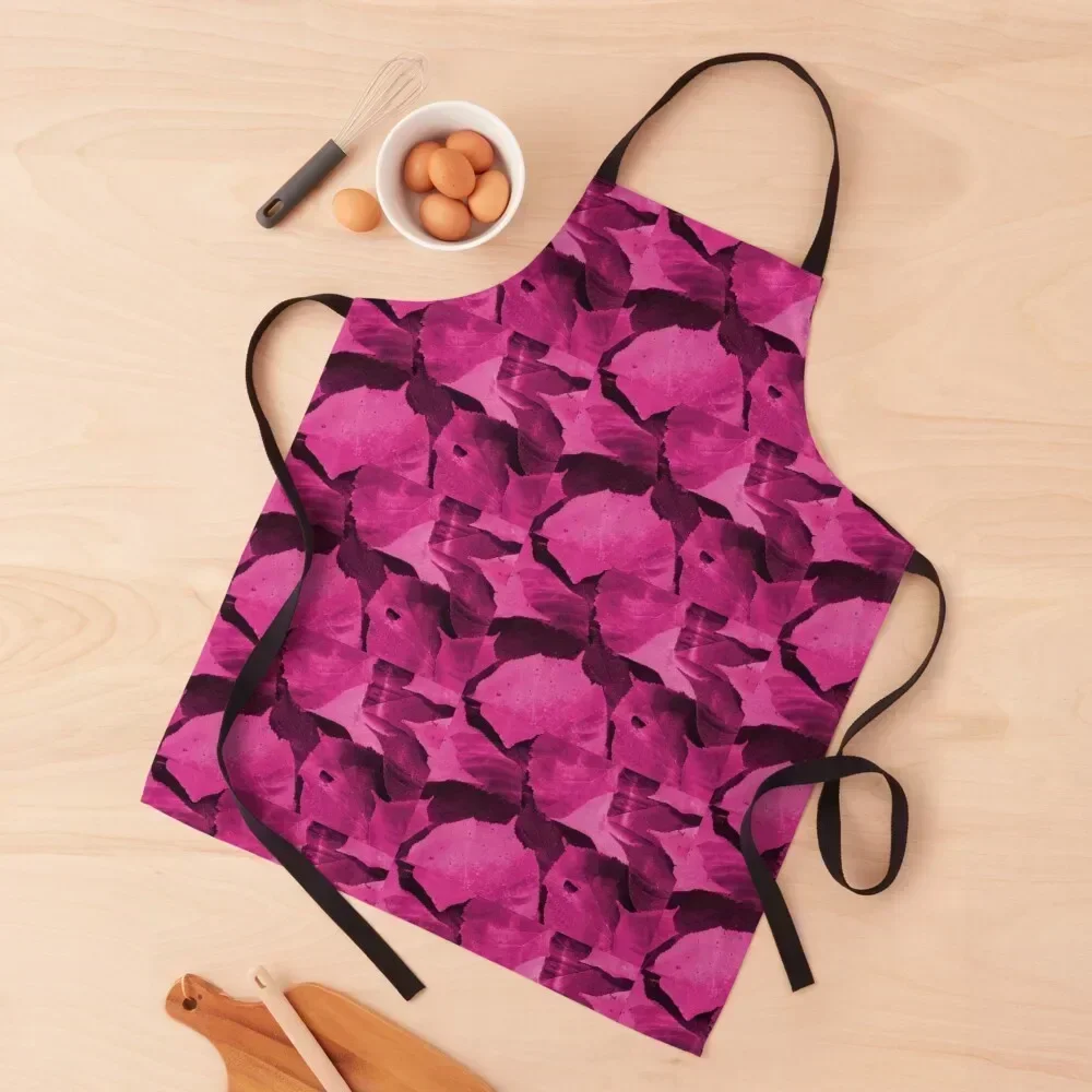 

leaves, structure, pattern, red-violet to pink-red, tone in tone, Apron Nursing Waiter Uniforms Kitchens For Men Apron