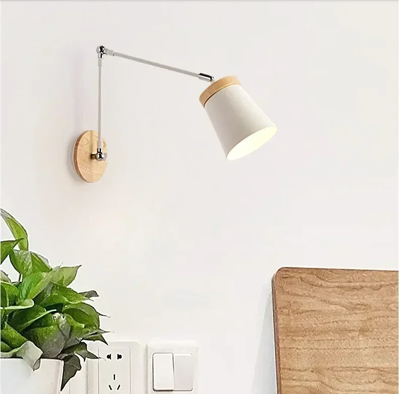 TechHPNordic Simple Creative Staircase Bedroom Hotel Bedside Corridor Wall Lamp Makalon Children's