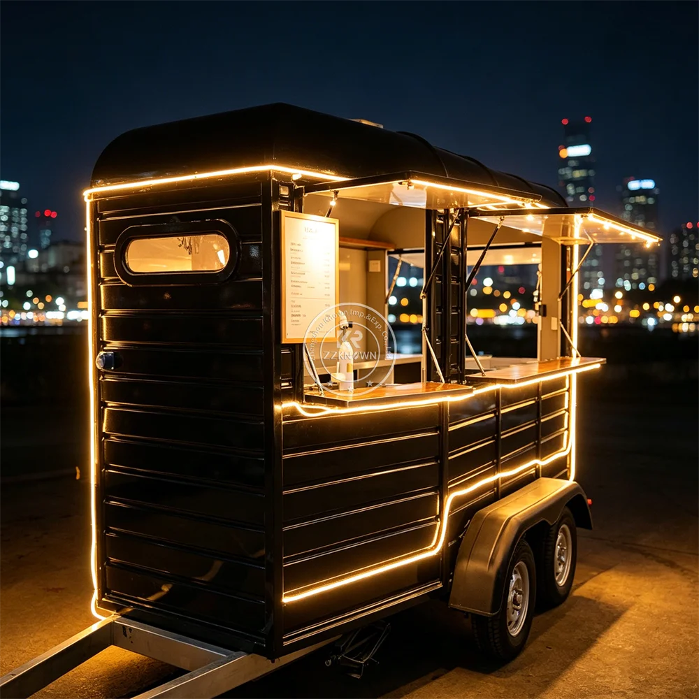 

Custom Food Truck Fully Equipped Kitchen Trailer Mobile Pizza Hot Dog Hamburger Bbq Fast Food Trailer With Full Kitchen