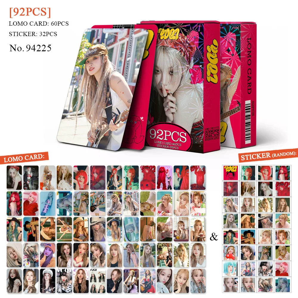 92Pcs/Set (G)I-DLE Lomo Cards Photocards New Album Idol Song Yu Qi solo HD Print Card Sticker Girl Fans Gifts Collection