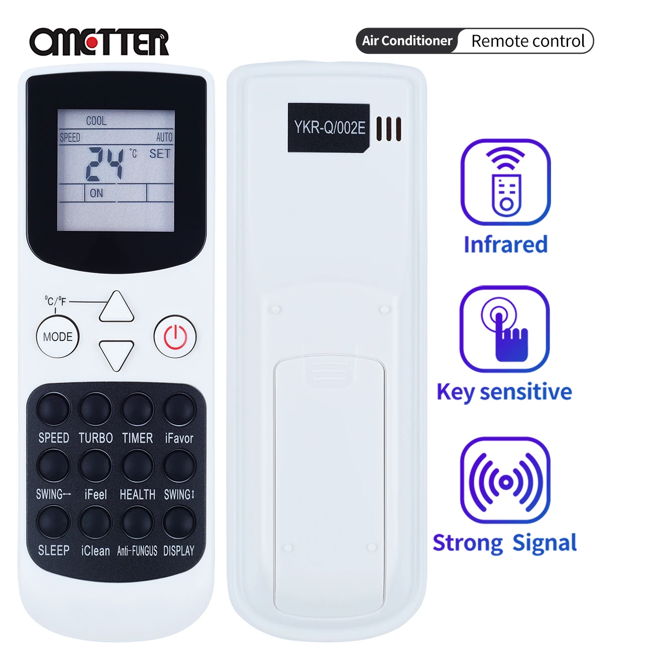 NEW YKR-Q/002E YKR-Q 002E AC AIR CONDITIONING REMOTE CONTROL FOR SUBTROPIC ROYAL CLIMA