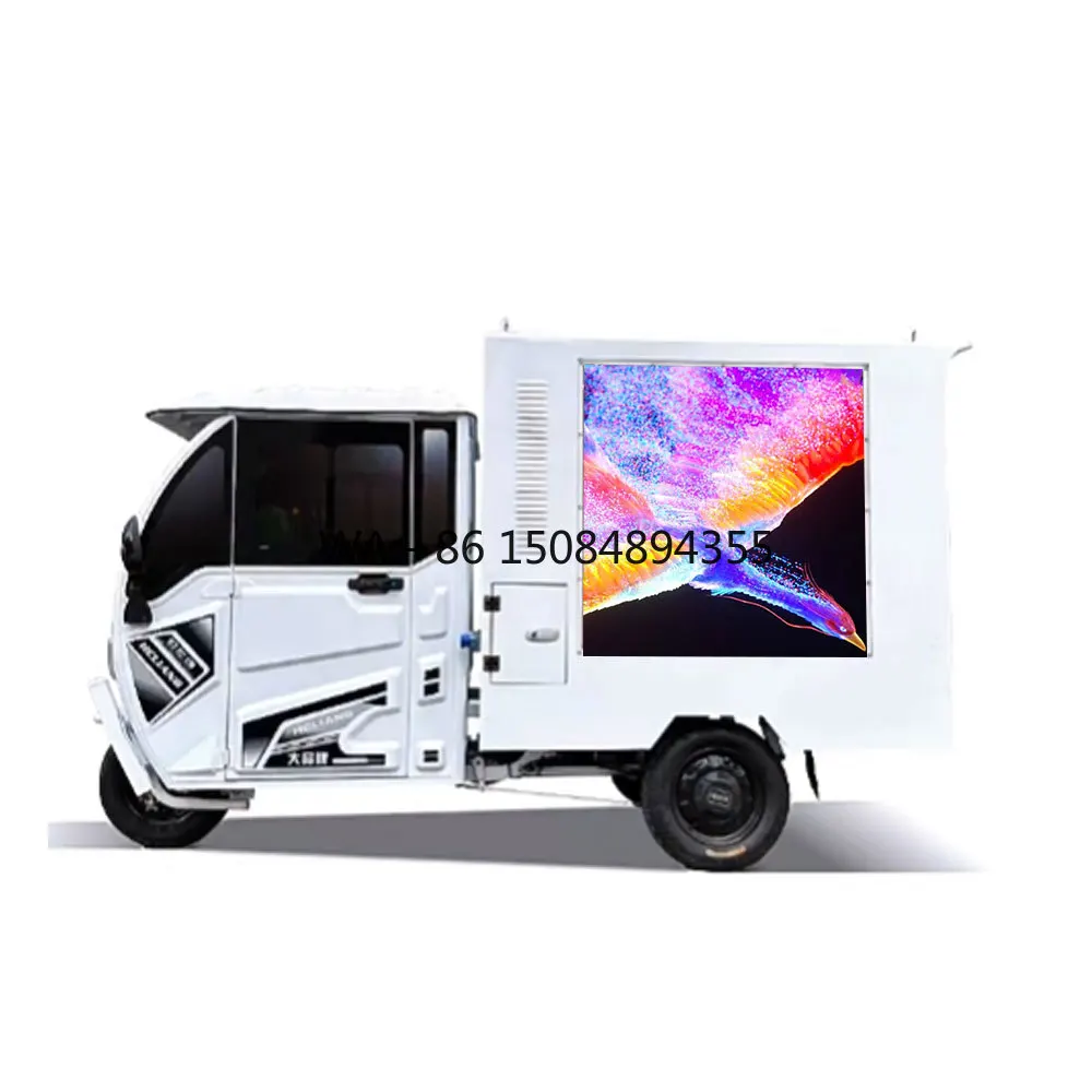 

Low Power Consumption Movable Scooter Led Display Full Color Tricycle Led Display