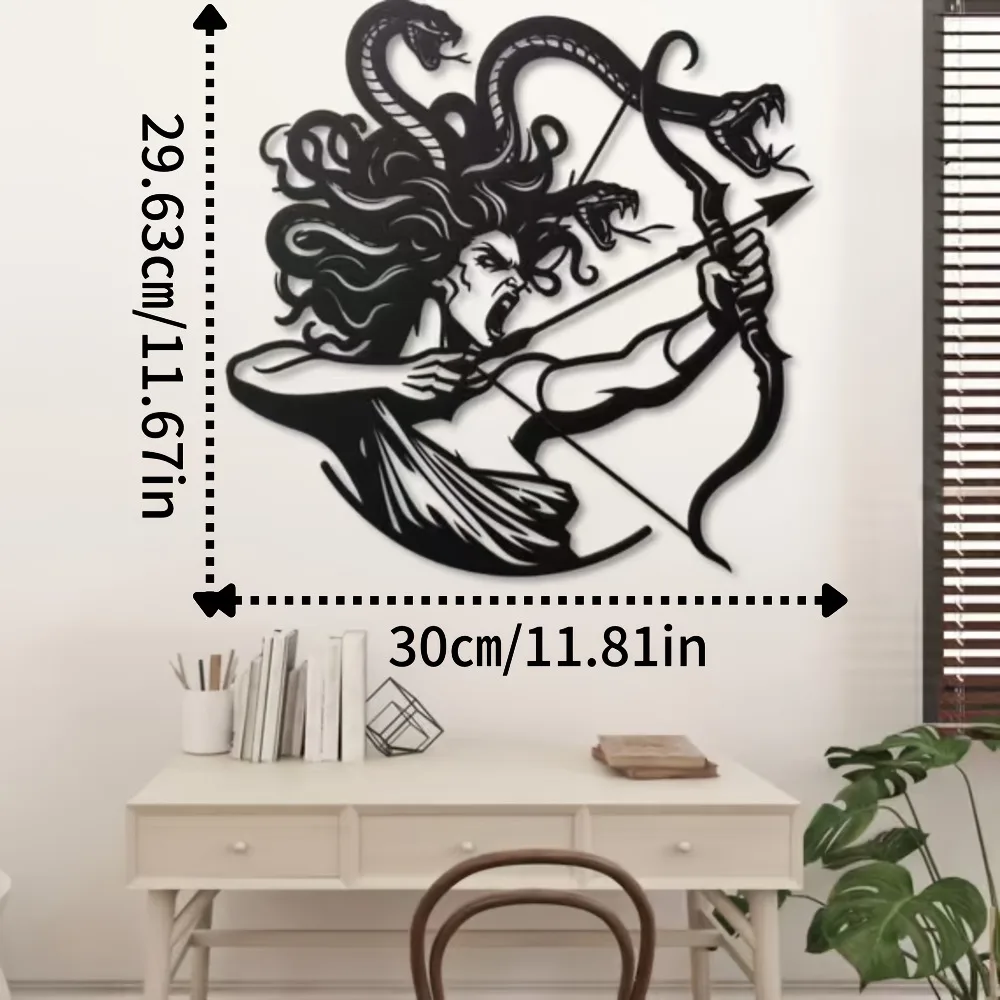 CIFBUY Medusa Metal Wall Art Greek Mythology Hanging Decor For Home Party Scene Wall Sculpture Gift
