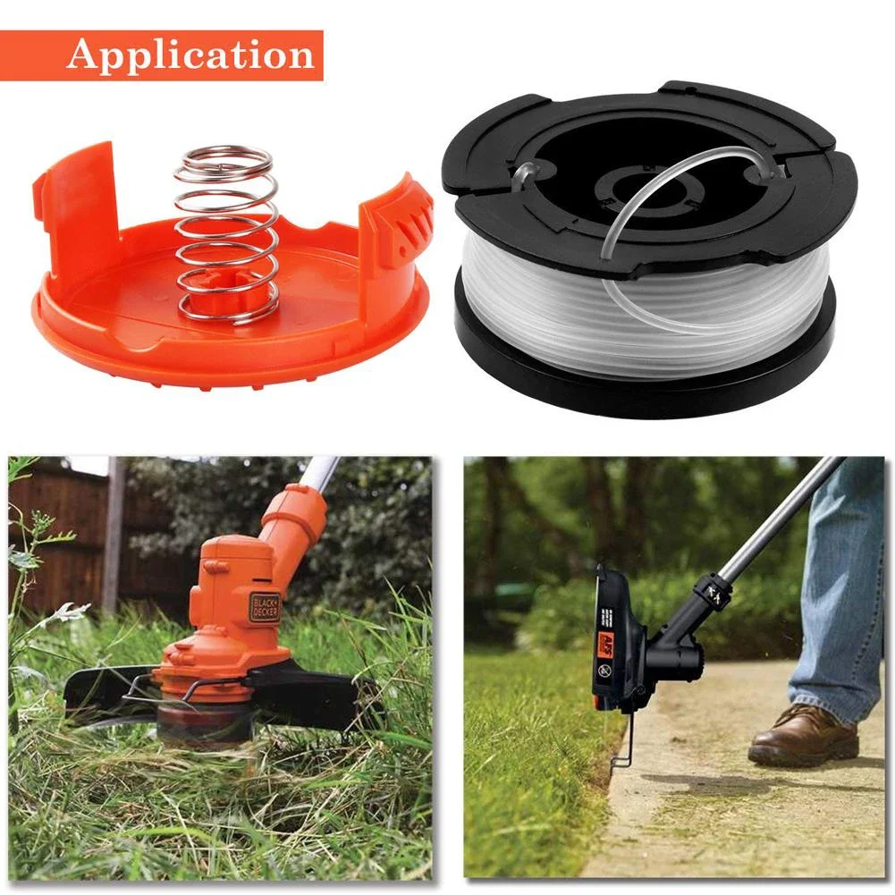 Imagem -03 - Aparador Spool Cap e Primavera Substituição para Black Decker Grama sem Fio Cortador de Lâmina Cortador de Grama Pack