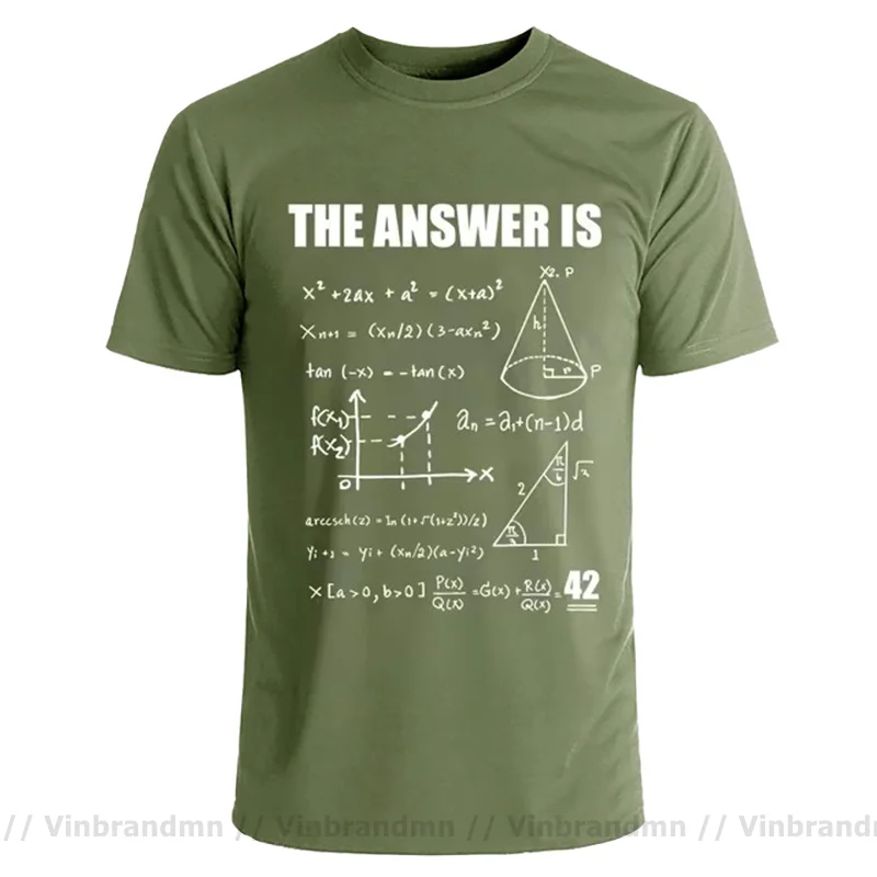 The answer to life the universe and everything 42 Gift T shirts men Douglas Adams Hitchhikers Guide To The Galaxy Men's T-shirts