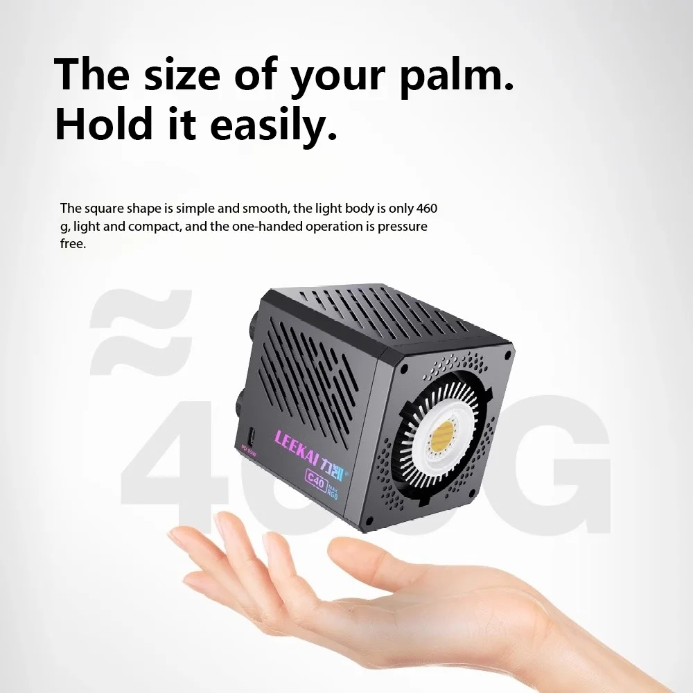 JYYXF 40 واط المحمولة LED الفيديو الضوئي RGB COB التصوير الفوتوغرافي استوديو الإضاءة 2500K-6500K مع الناشر لمدونة الفيديو البث المباشر
