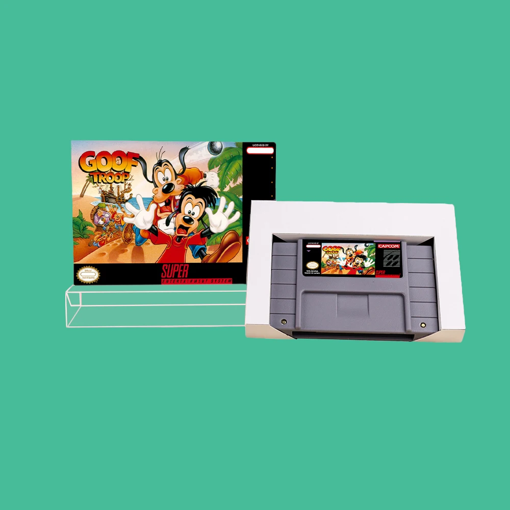 

RPG Game for Goof Troop - Game Cartridge with Box for PAL NTSC version 16 bit SNES console