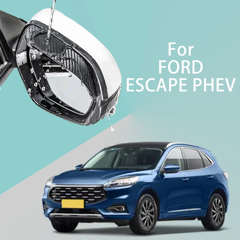 

FOR FPRD ESCAPE PHEV Car Rearview Mirror Rain Eyebrow Visor Carbon Fiber Side Automotive exterior protection