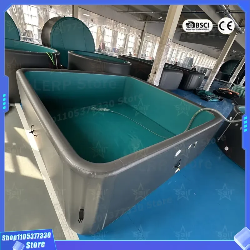 Large Rectangular Inflatable Swimming Pool For Outdoor Home Backyard Use Durable Drop Stitch Material Family Water Play Area