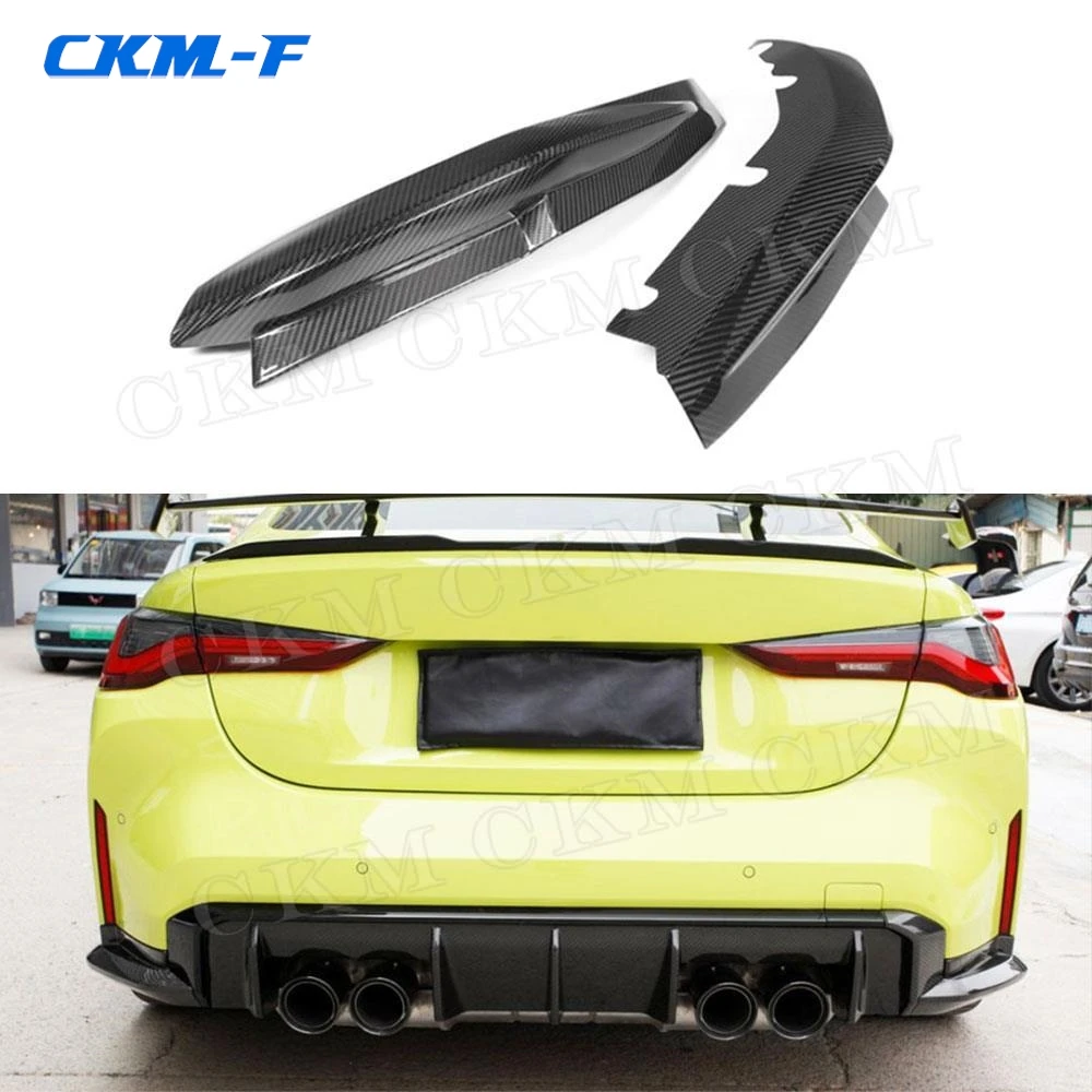 

Dry Carbon Fiber Rear Bumper Lip Splitters Flaps Apron For BMW 3 4 Series G80 M3 G82 G83 M4 2021+ O Style