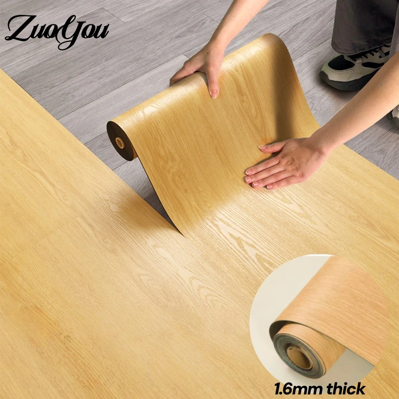 

Утолщенная искусственная древесина, пилинг и наклейка для пола, водонепроницаемая, нескользящая для ремонта спальни, самоклеящаяся напольная плитка, домашний декор