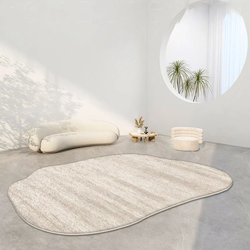 Modern Irregular Oval Carpets for Living Room Children Bedroom Rug Ins Soft Fluffy Bedside Rugs Short Plush Large Area Mats