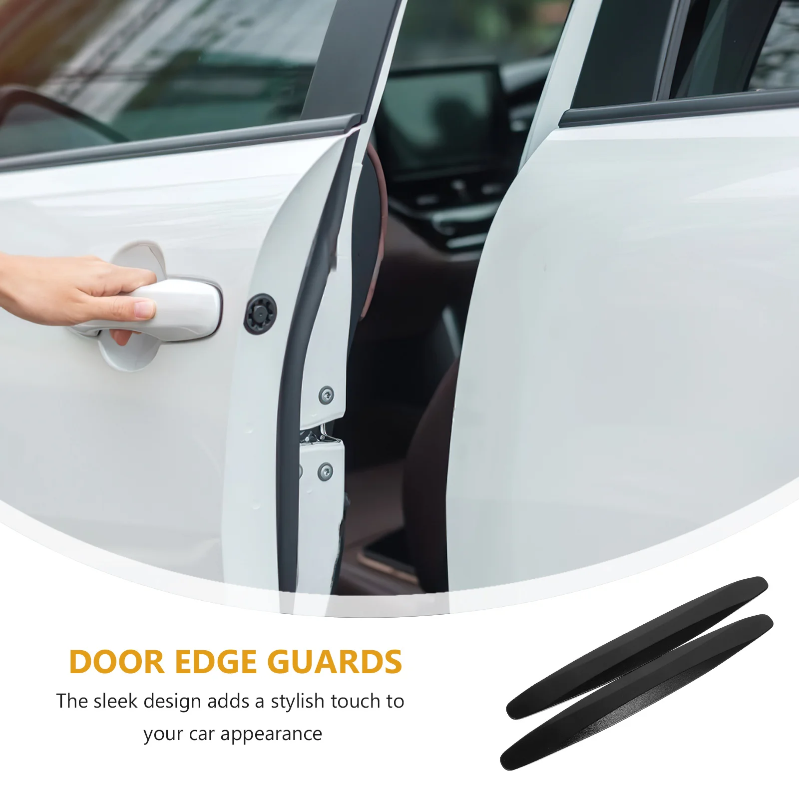 

2Pcs Car Door Guards Bumper Protectors Anti-Collision Scratch Protection Front Rear Bumper Edge Guard Car Door Protector