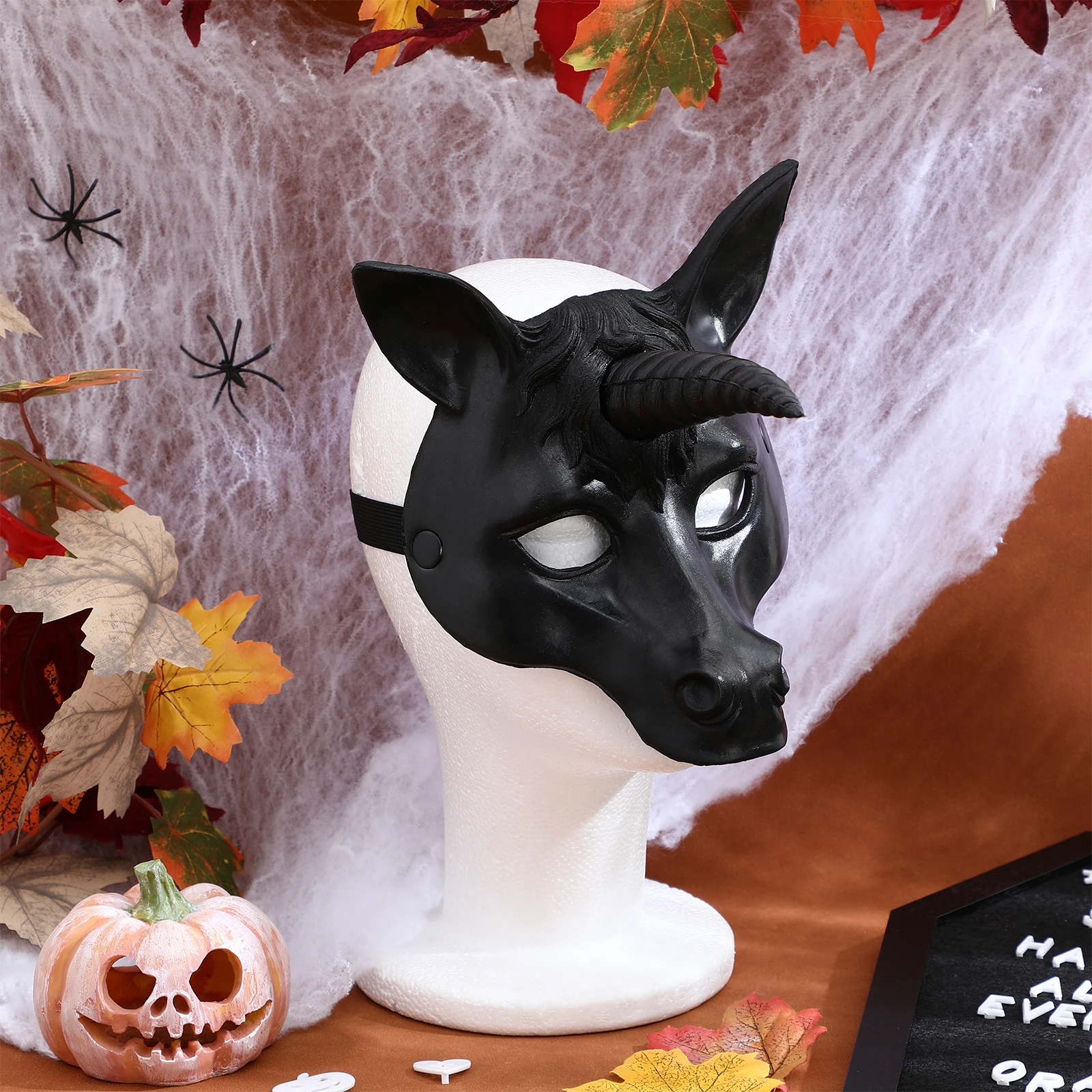 

1Pcs Unicorn Mask Halloween Cosplay Party Supplies Pink 3D Stereoscopic PU Foaming Unicorn Head Cover for Adults Children