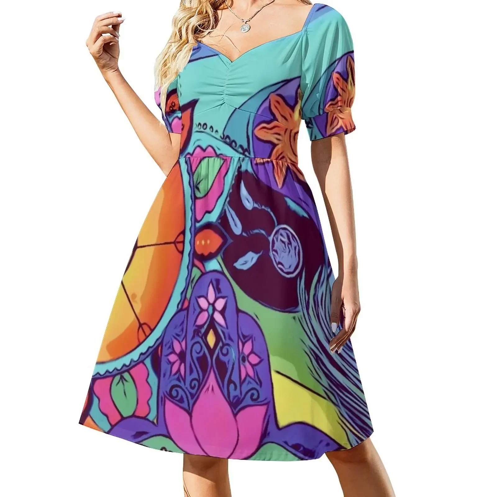 

Peace Short-Sleeved Dress women's evening dresses 2025 dresses for woman prom dresses 2025 Dress