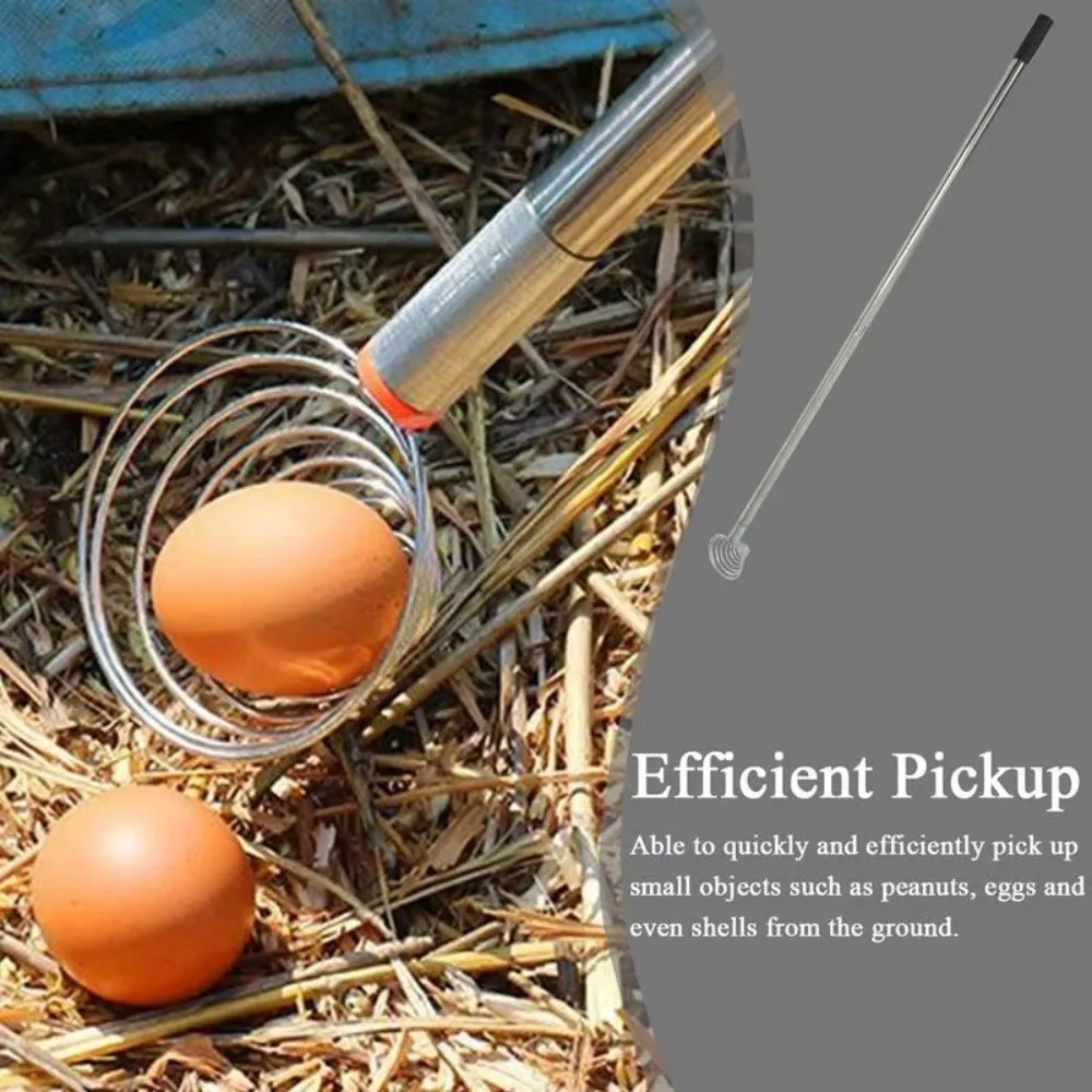 New Stainless Steel Egg Picking Artifact Adjustable Removable Egg Grabber Portable Fruit Picker Chicken House