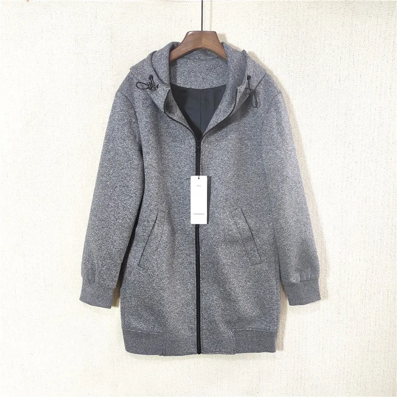 

Men's Winter Knitted Windbreaker Survival in the Wildern Series Faionable Stand Fit Zipper Closure Hooded Coat