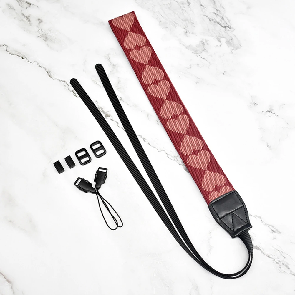 

Adjustable Heart Design Camera Neck Strap Shoulder Sling Belt For Dslr Digital Cameras Bright Durable High-Grade Material