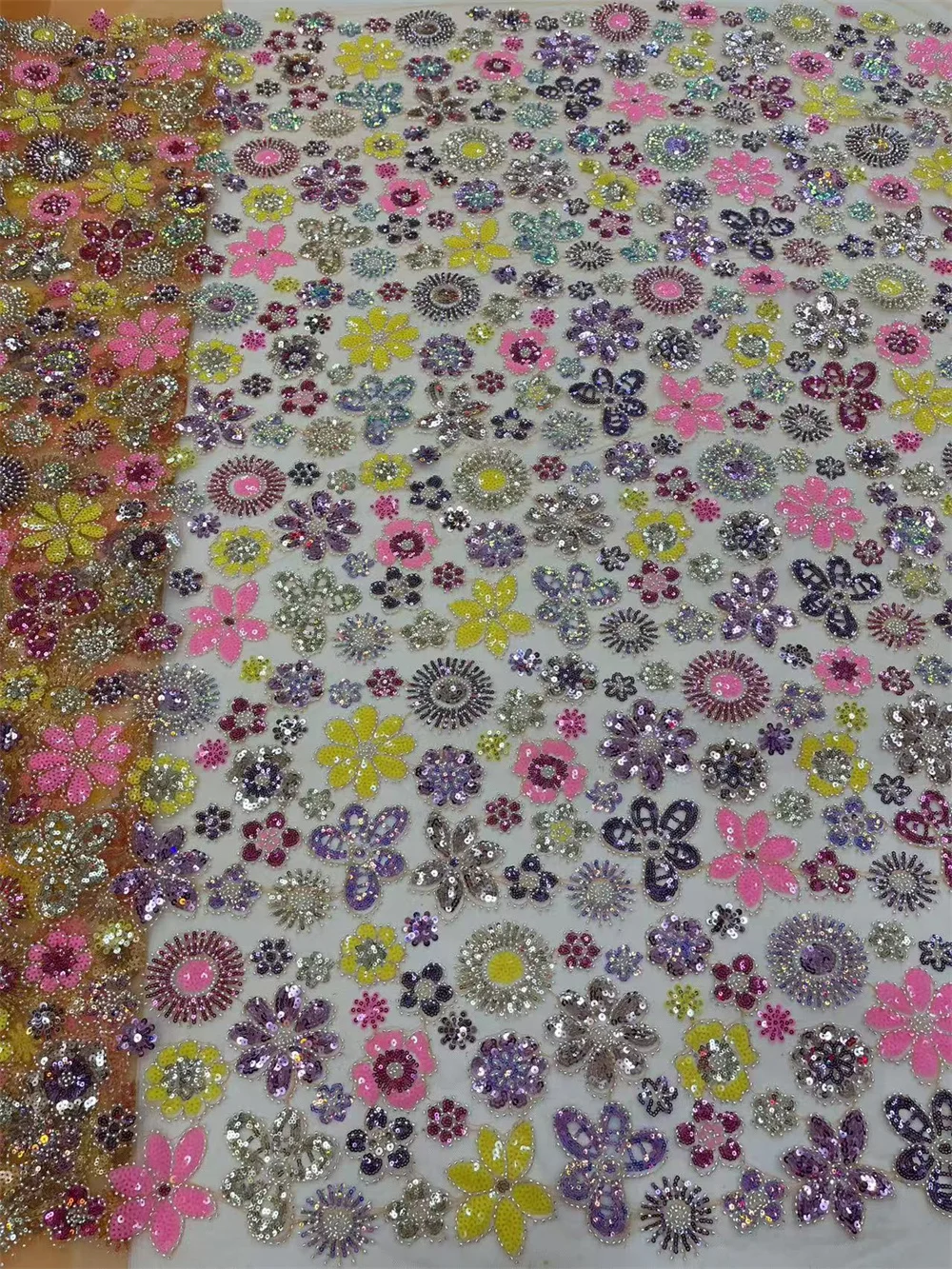 

5 ярдов роскошная французская сетчатая кружевная ткань с бисером и африканскими блестками 2026 Высококачественное кружево жениха для нигерийских свадебных платьев