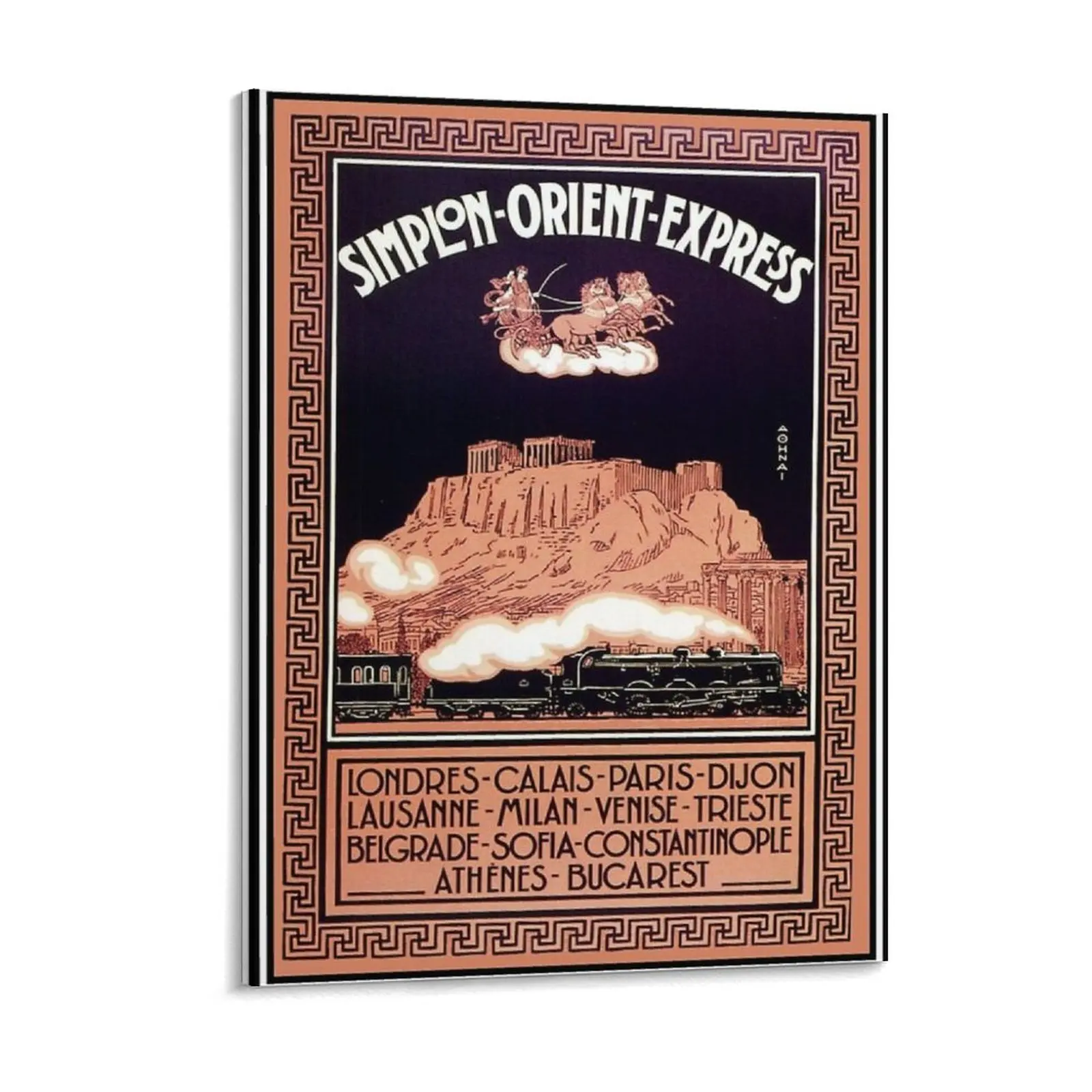 Simplon  Express Vintage Train Travel Advertising Print Canvas Painting Garage Retro Designing Classic Customized