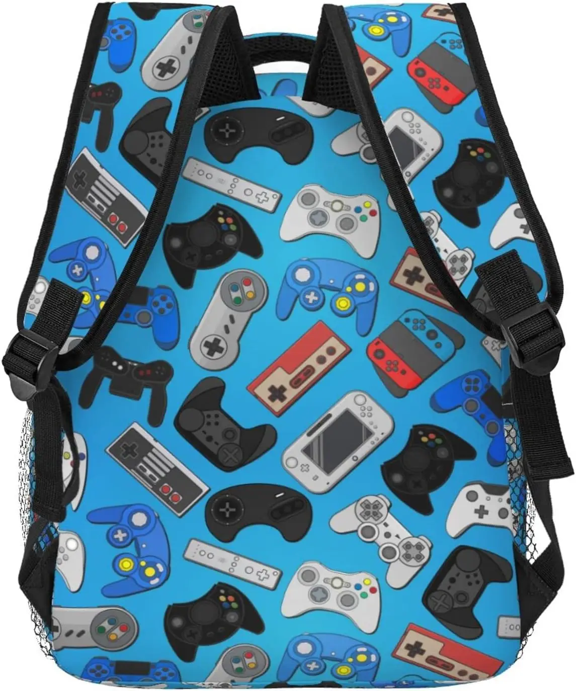 Video Game Controller Background Backpack School Bag For Students Teens Men Women Laptop Backpacks Travel Daypack Bag