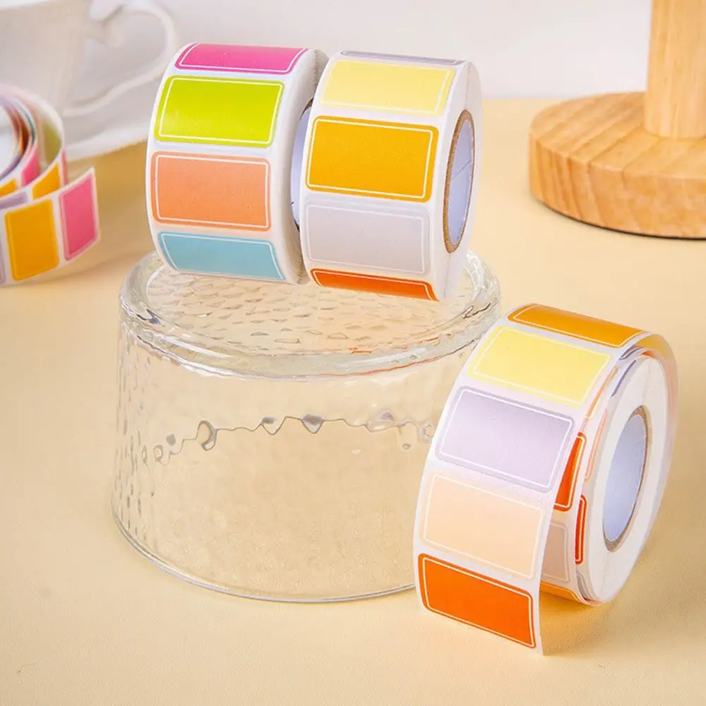 500Pcs/Roll Durable Waterproof Label Stickers Self-adhesive Stationery Supplies Labels Index Blank Writable Sticker