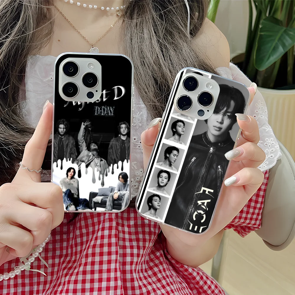 KPOP Kim Jimin  Phone Case for iPhone 16 15 14 13 12 11 X XR XS Pro Max Plus Mini Clear Transparent Cover Cellphones Smartphone