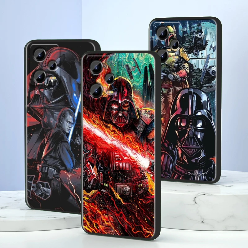 Heroic S-Star W-Wars Cool Robot For Xiaomi Redmi Note 13 12R 12 12S Turbo 11 11T 11S 10 10S Pro Plus 5G Black Back Phone Case