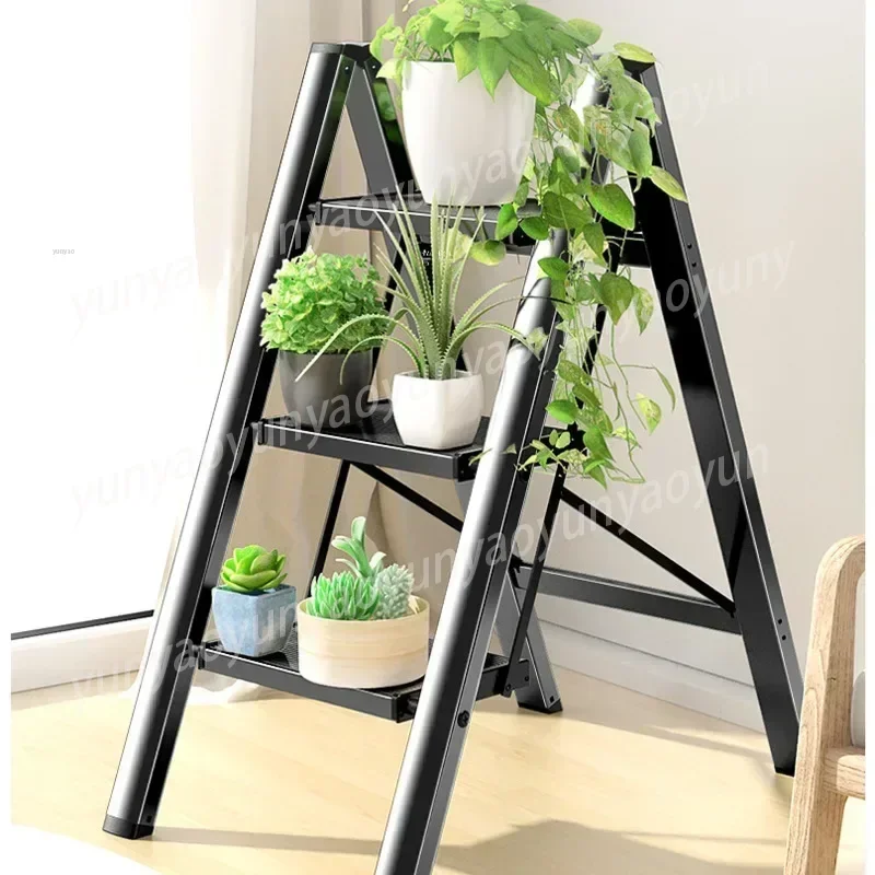 Thickened Folding Step Stool, Multi-Functional Chair, Multilayer Flower Rack, Stable Load-Bearing