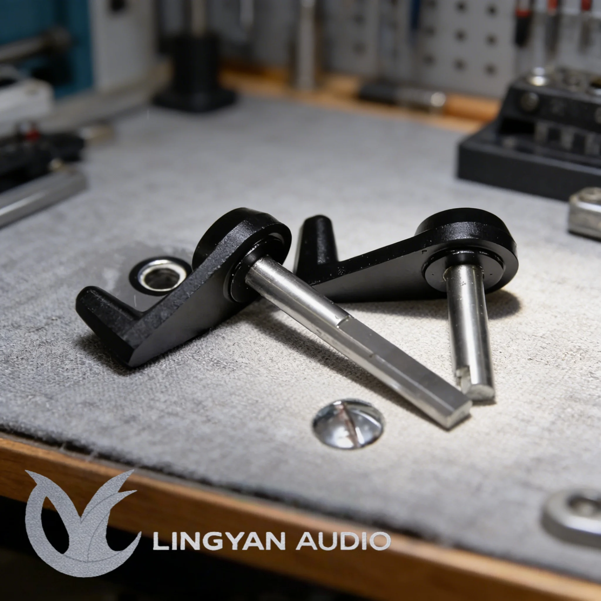 

For Garrard 301 Left & Right Switch Lever Set｜Aluminum Alloy Handle · Stainless Steel Shaft · Non-Magnetic Replacement