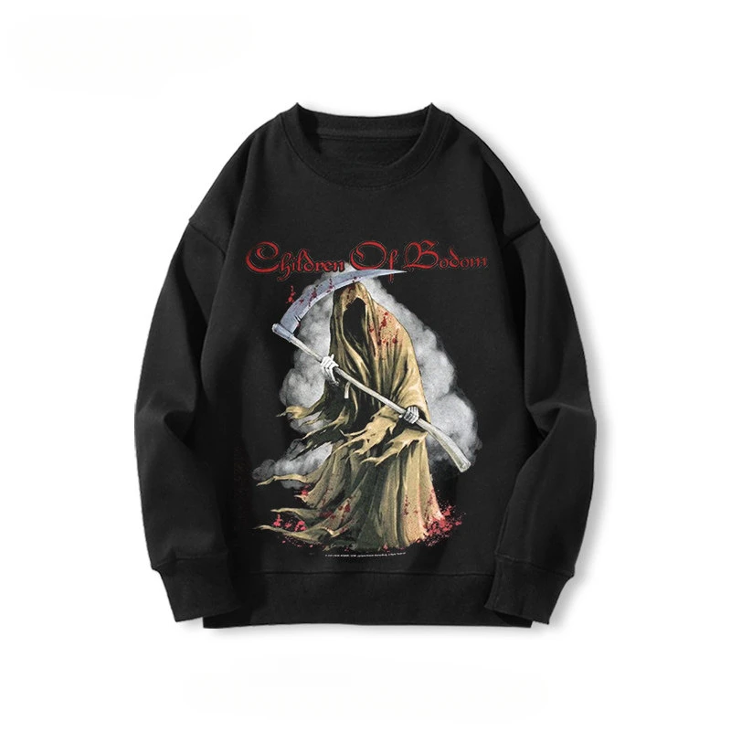 

Популярный мужской пуловер с круглым вырезом группы CHILDREN OF BODOM, подходящий для осени и зимы, в стиле дарк-метал и рок.