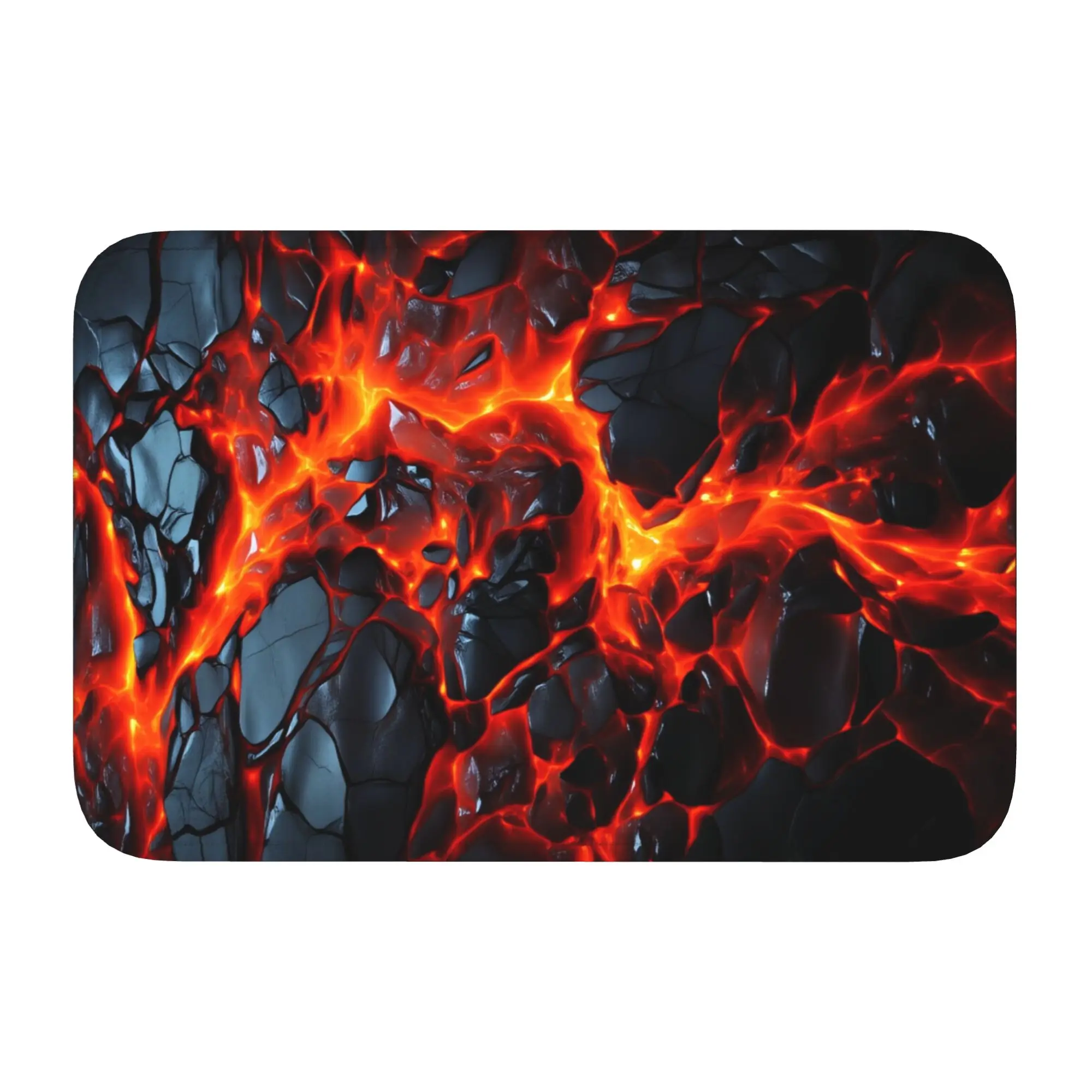Custom Lava Crack 3D Illusion Doormat Non-Slip Entrance Bathroom Kitchen Door Floor Mats  Garage Carpet Rug