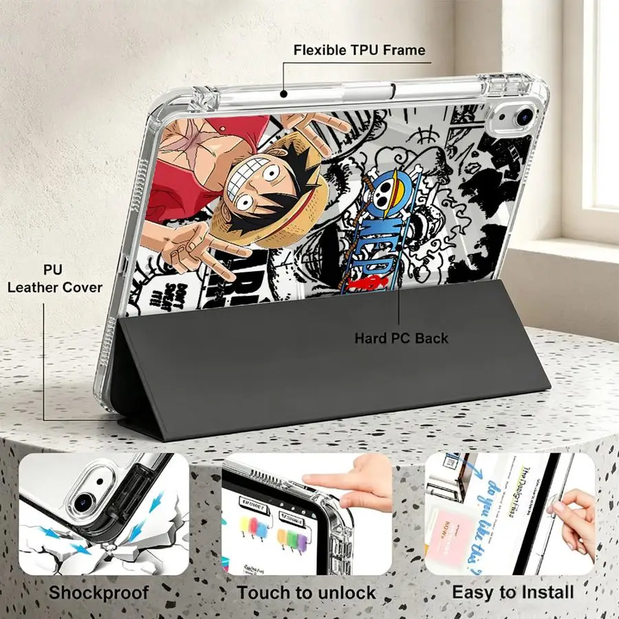 Tablet Case For Samsung Galaxy Tab S7 FE A8 S10 Lite S9 Plus A11 A9 Plus S8 With Pen Slot Cover One Piece Fashion