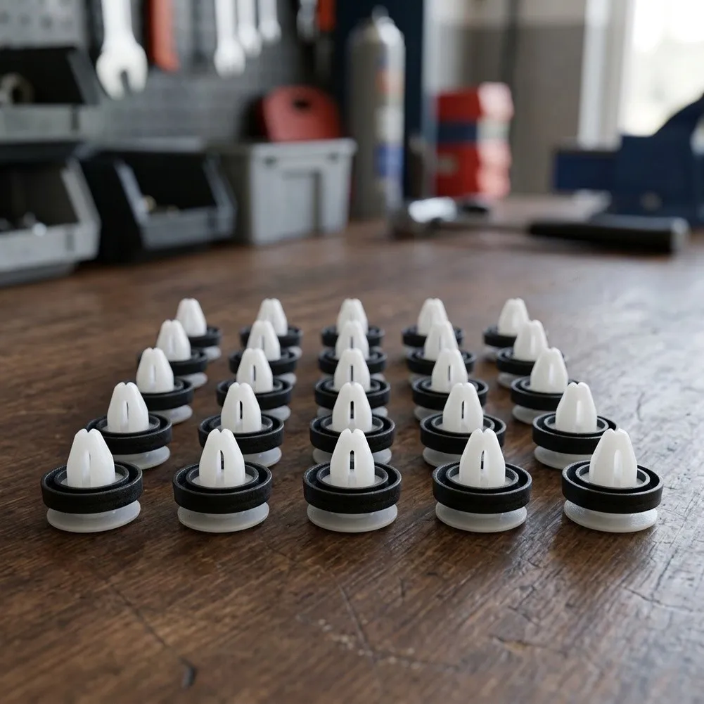 /25PCS White Nylon \Molding Clip #With Sealer For Ford For Transit For Flare Mudguard Trim Retainer Fastener #W716507-S300 Car