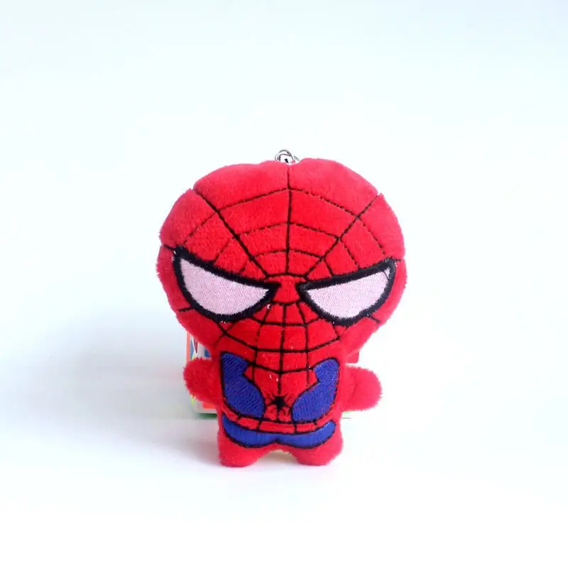 10 cm Marvel Spiderman Hulk Iron Man Thor Plüsch-schlüsselanhänger Niedliche Cartoon Gefüllte Puppe Auto Schlüsselanhänger Kawaii Rucksack Anhänger Dekor Geschenk