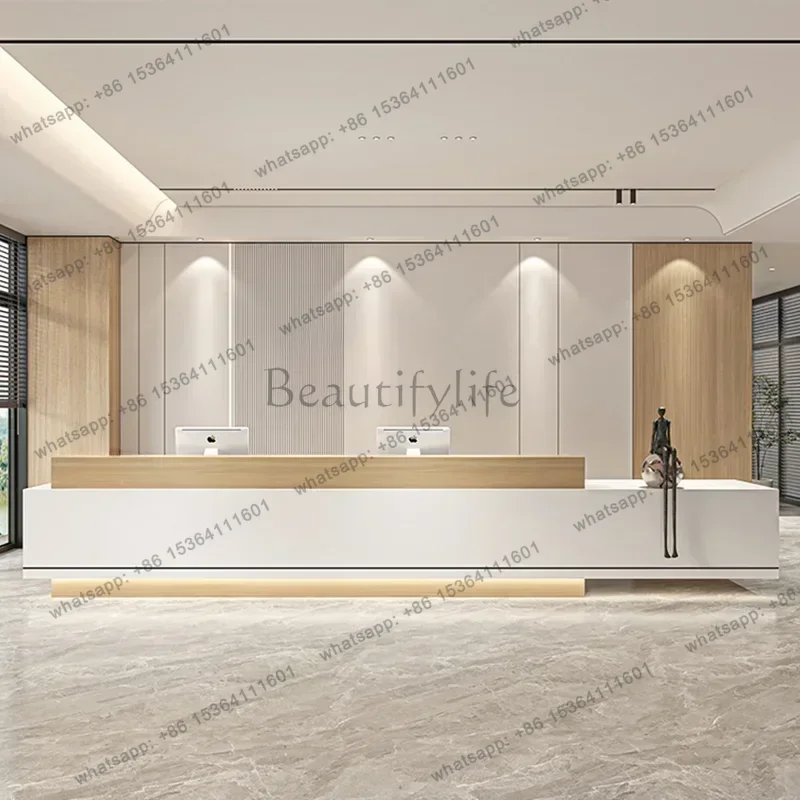 Factory Direct Sales Italian Style Beauty Salon Reception Desks Clothing Store Modern High-end Reception Desks Designer Office F