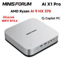 MINISFORUM AI X1 Pro AMD AI 9 HX 370 Fingerprint Copilot+PC DDR5 SSD WiFi7 BT5.4 Built-in 135W OCulink Mass Storage AI Computer