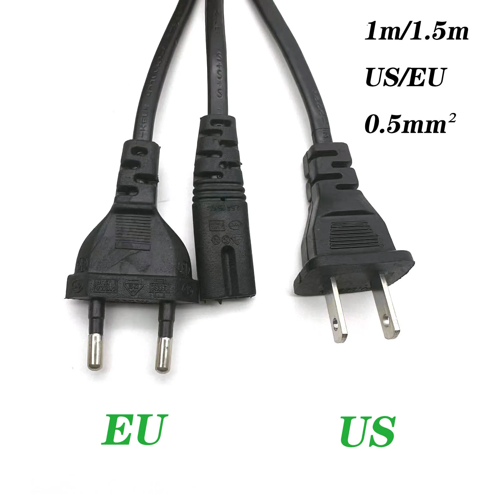 Eu us netz kabel kabel  c7 2pin ac verlängerung kabel für dell laptop ladegerät canon epson drucker radio lautsprecher ps4 sony