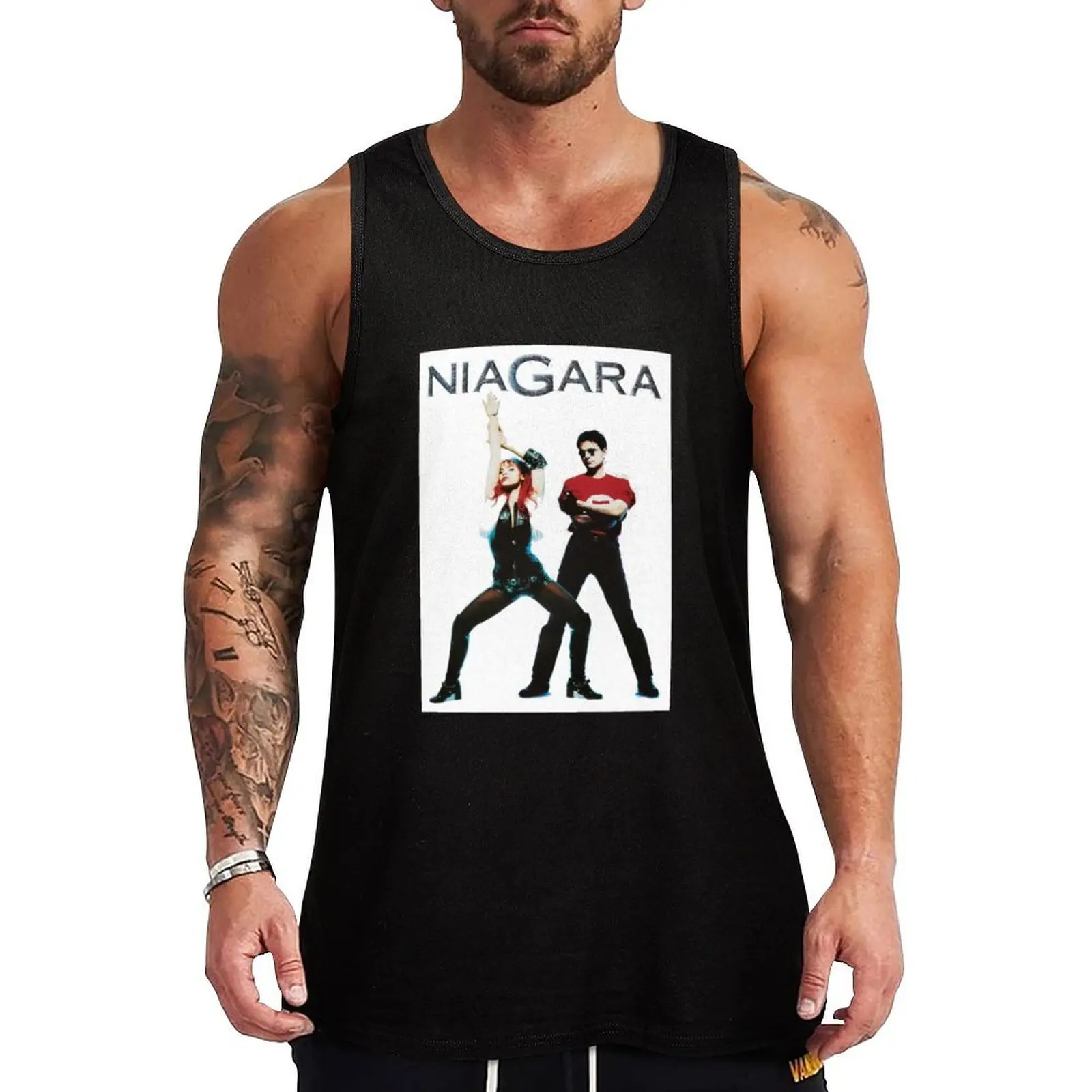 NIAGARA ROCK VINTAGE FRENCH MURIEL DANIEL Camiseta sin mangas informal para exteriores, camiseta holgada sin mangas para verano