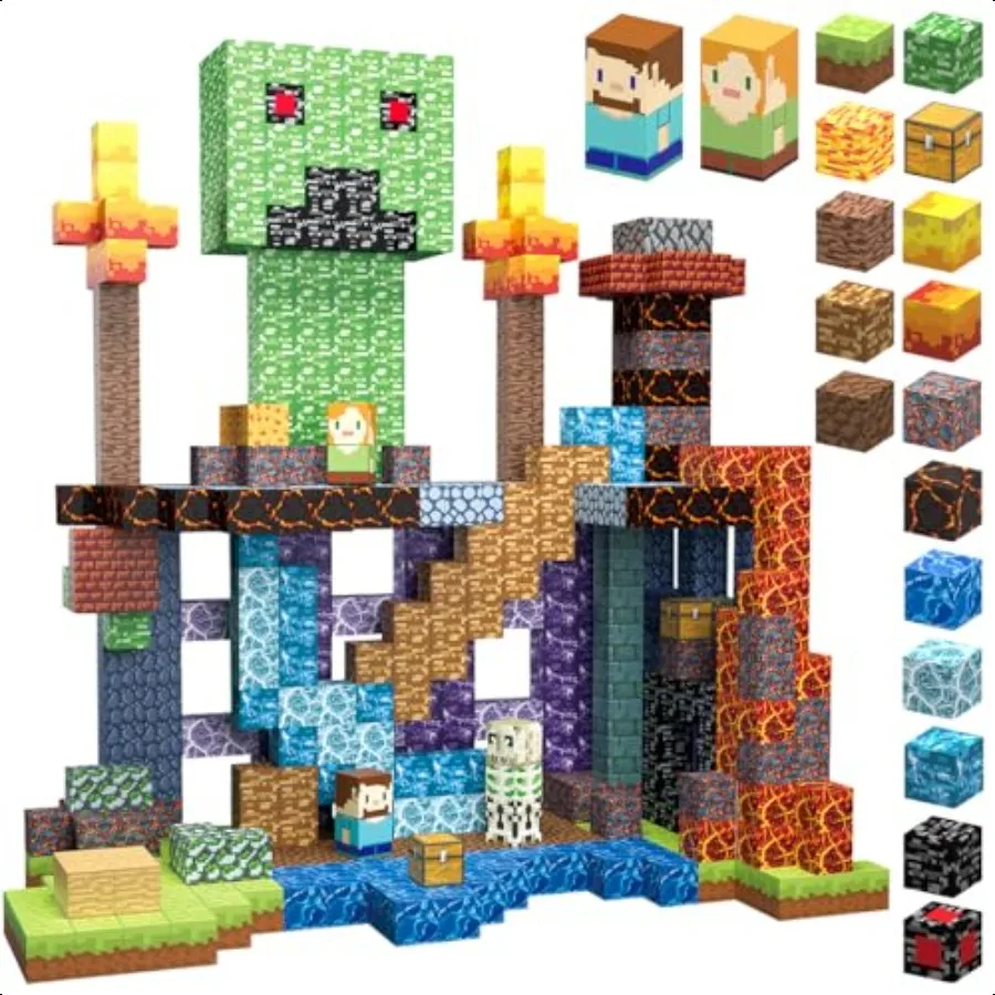 

160 PCS Magnetic Blocks Building Toys Build 3D Magnetic Building Blocks Set for Ages 3+ Magnet Blocks STEM Sensory Educational