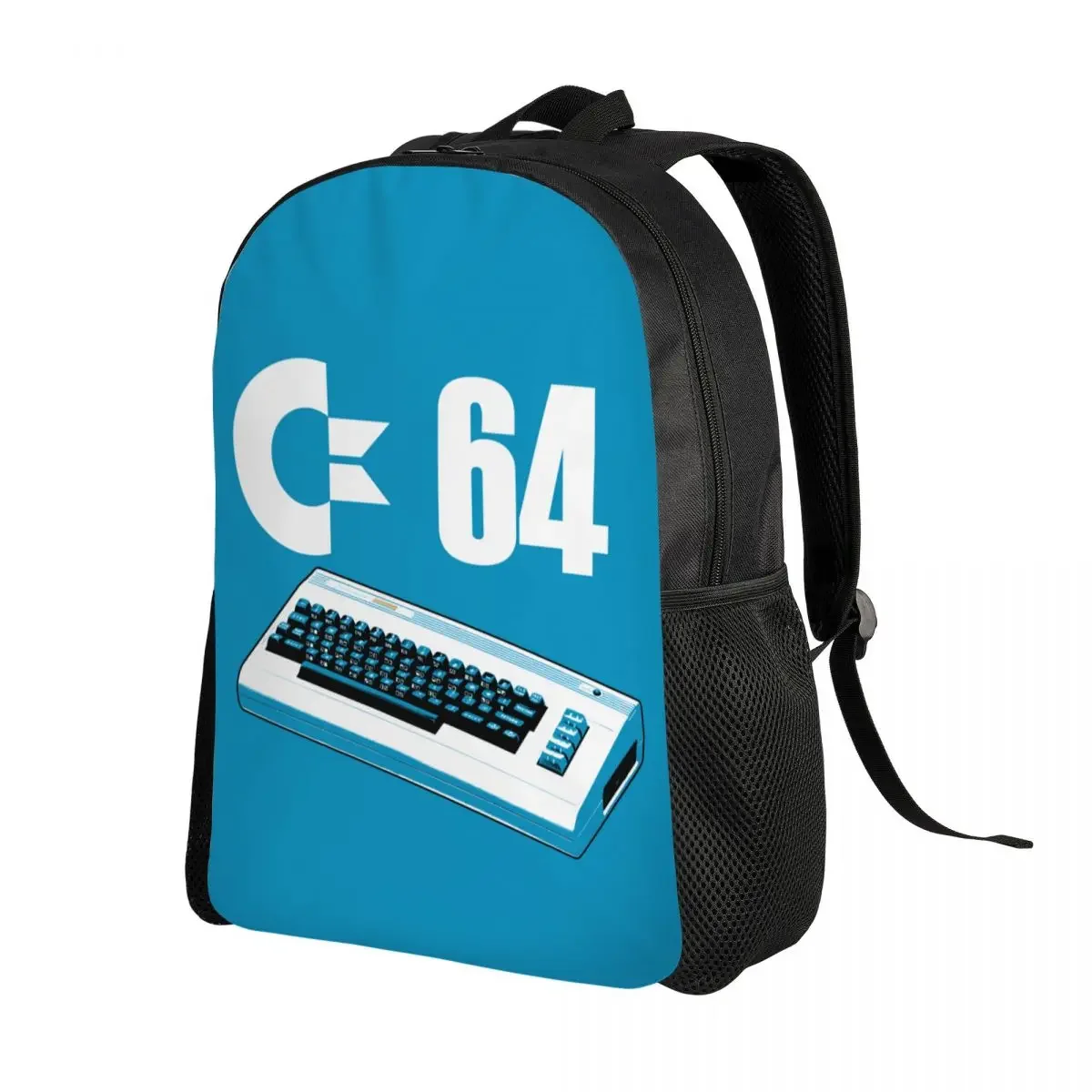 Commodore 64 Backpacks for Men Women Waterproof College School C64 Computer Games Bag Printing Bookbags