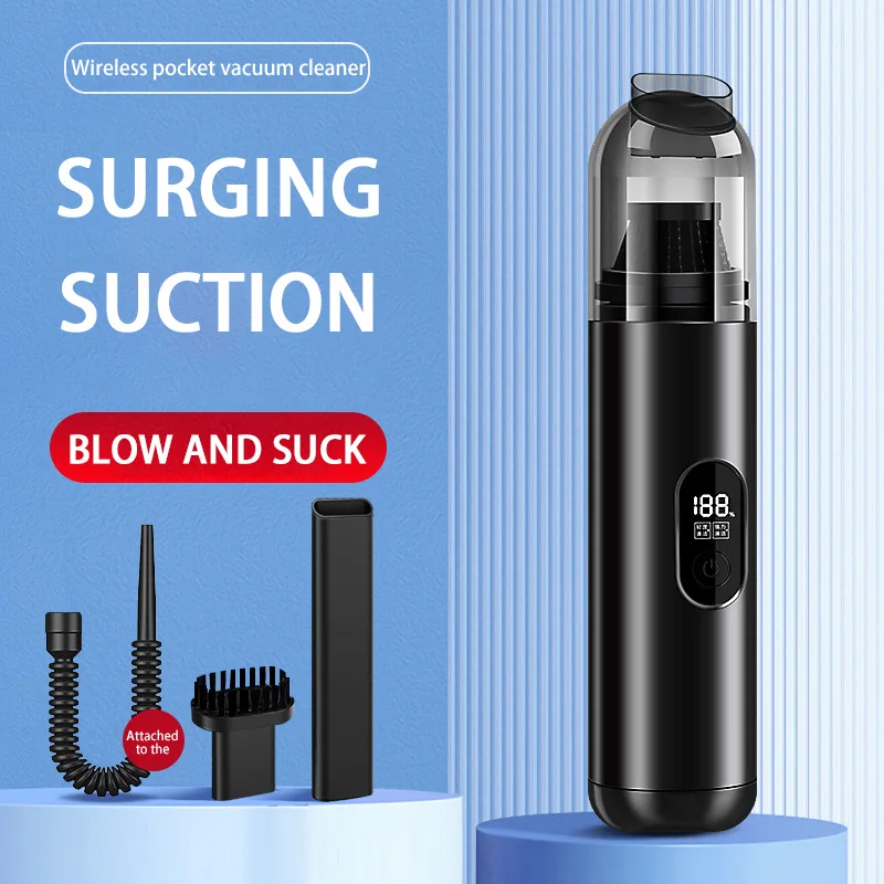 Xiaomi Wireless Vacuum Cleaner Household Mini Blow Suck Dual Use Cleaner With Digital Display Handheld Strong Suction Car Vacuum